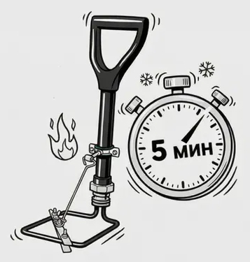 Остывает за 5 минут